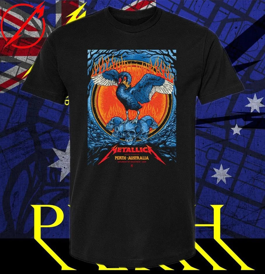 Metallica M72 Perth Artwork by Ben Brown Poster T-Shirt