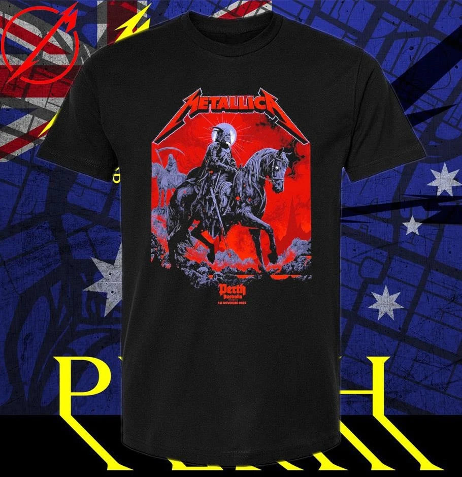 Metallica World Tour M72 Perth Pop Up Shop At Optus Stadium On Saturday November 1st 2025 T-Shirt