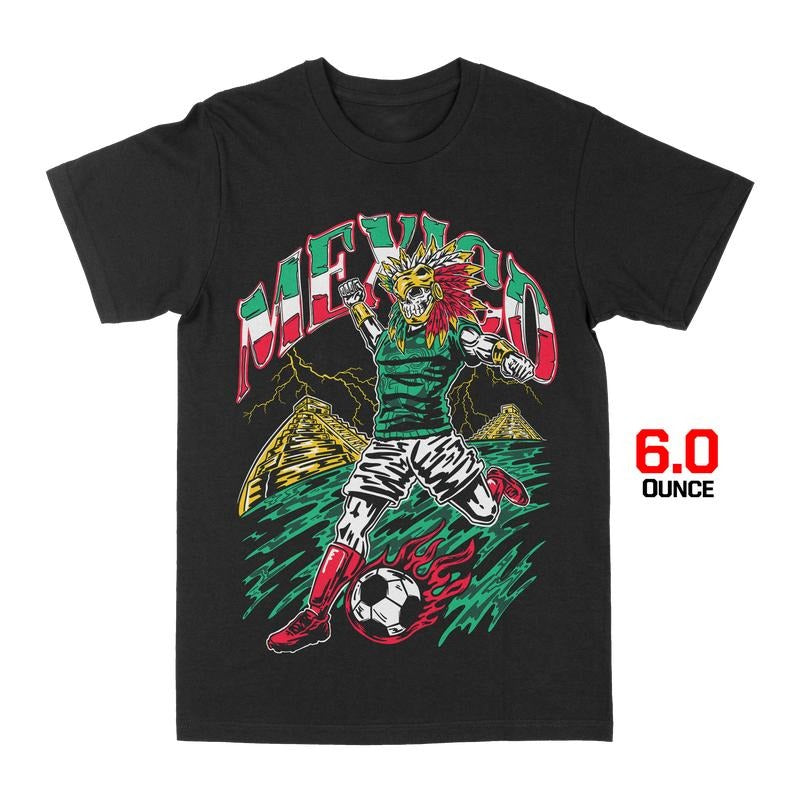 Mexico Soccer Futbol "Si Se Puede" Skeleton Aztec Baller El tri T Shirt Shorts World Cup Menswear Top Tshirt Cotton...
