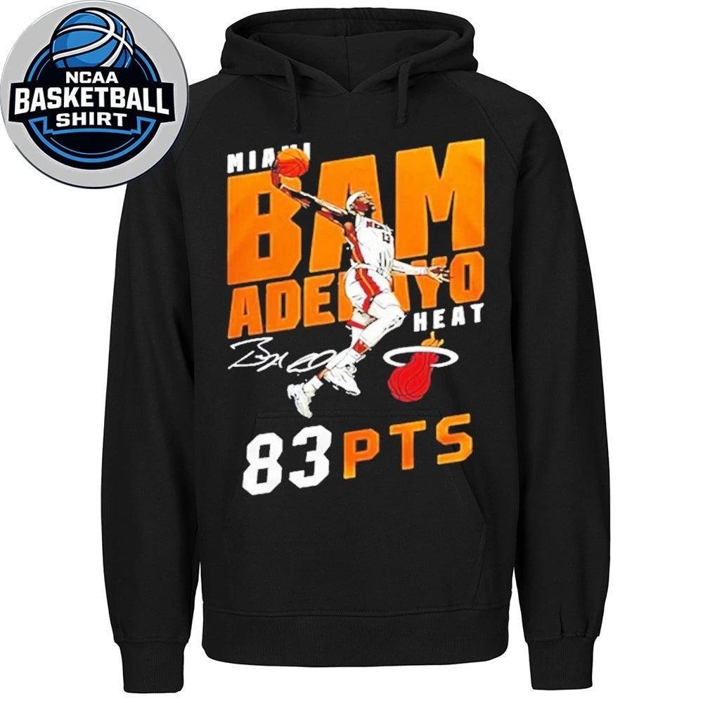 Miami Heat Adebayo 2026 Celebrate 83 Points History Signature And Logo Shirt