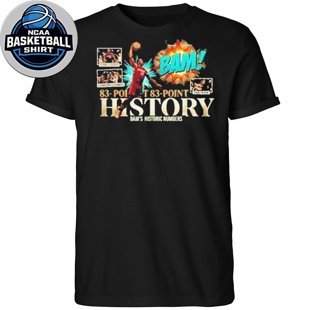 Miami Heat Bam Adebayo 83-Point History Made History Shirt