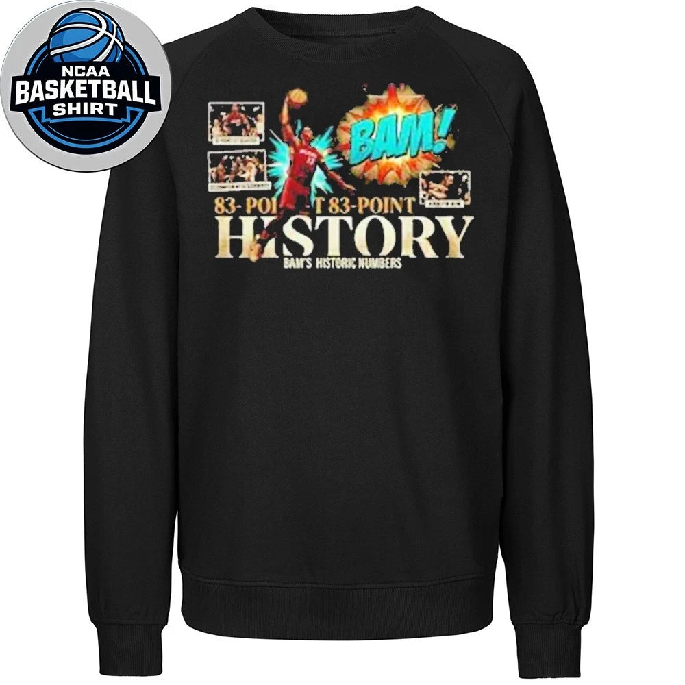 Miami Heat Bam Adebayo 83-Point History Made History Shirt