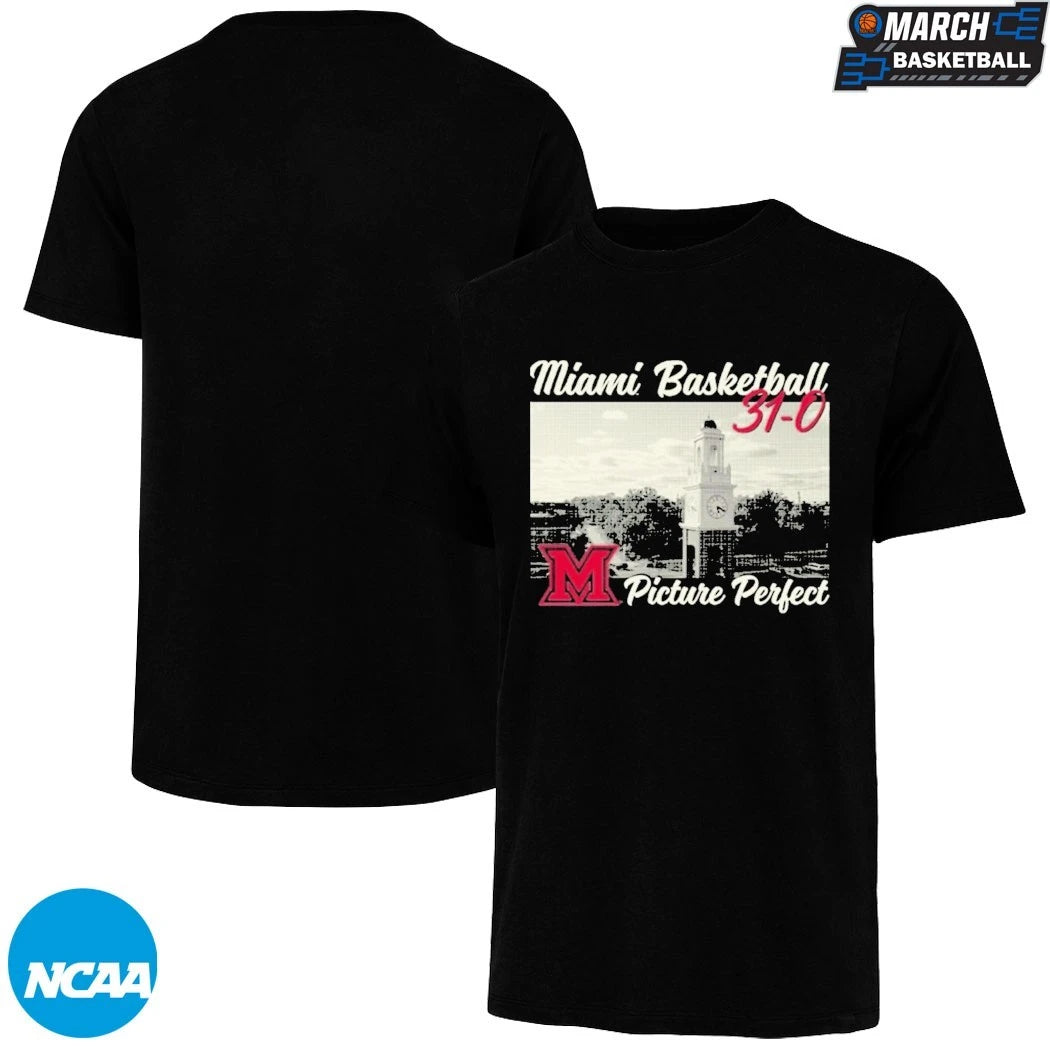 Miami RedHawks 2026 Men’s Basketball 31-0 Picture Perfect T-Shirts