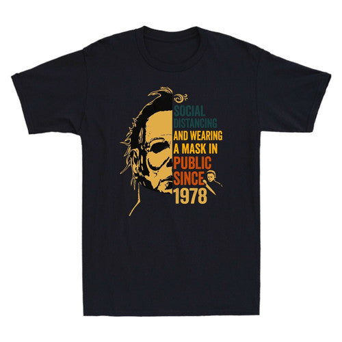 Michael Myers Social Distancing In Public Since 1978 Vintage Man's T-Shirt Tee