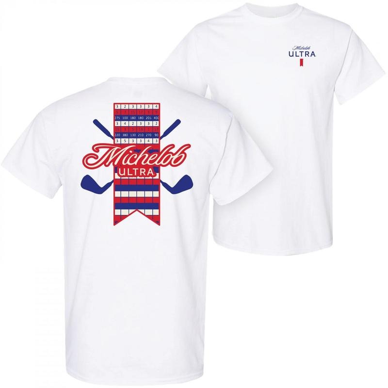 Michelob Ultra Golf Scorecard White Colorway Front Back Print T-Shirt, His and Hers Fashion, Unisex T-Shirt, Every Color...