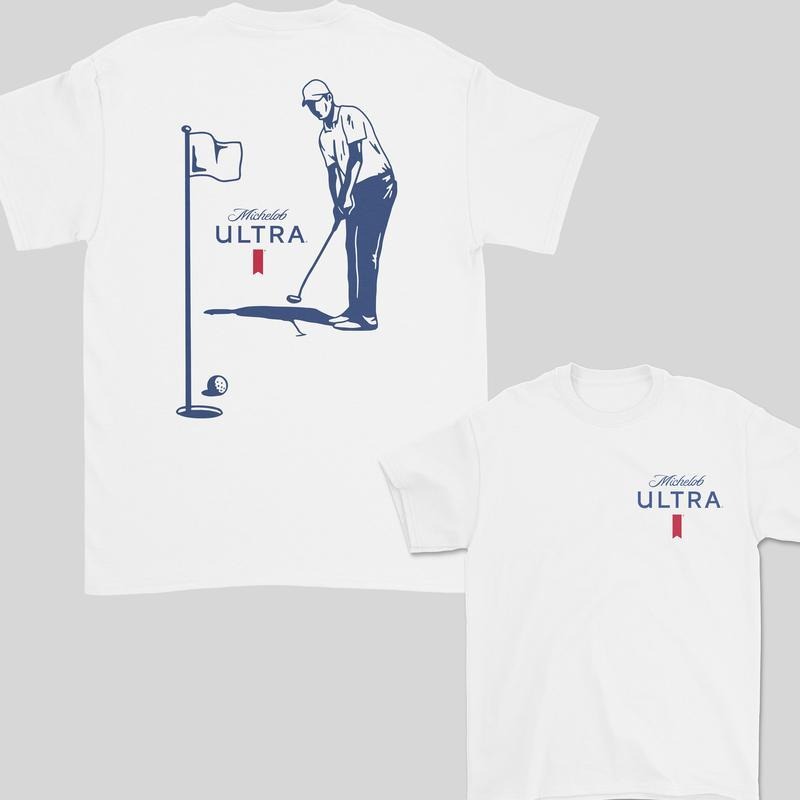 Michelob Ultra Golfing T-Shirt, 2 Side T-Shirt For Men, Gift For Men Hoodie, Sweatshirt | HypeCrazeTee.com