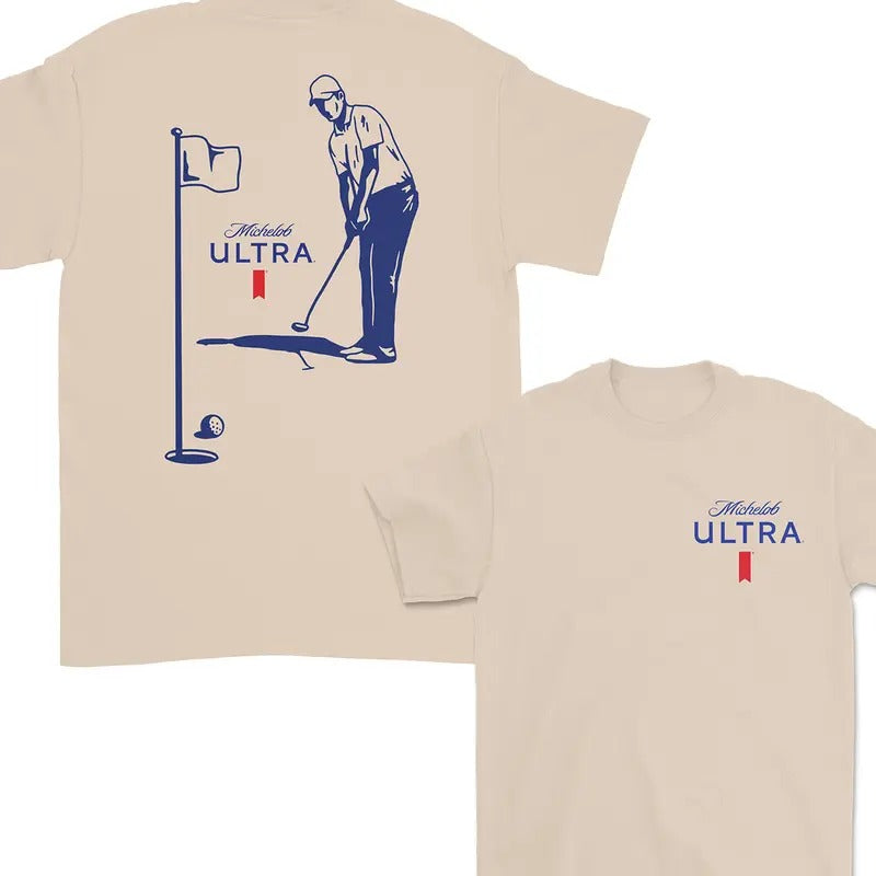 Michelob Ultra Golfing T-Shirt, 2 Side T-Shirt For Men, Gift For Women Hoodie, Sweatshirt | HypeCrazeTee.com
