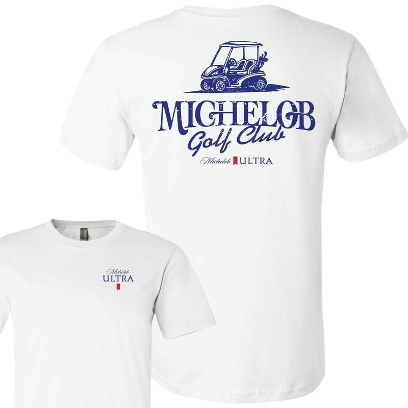 Michelob Ultra T-shirt, Golf Cart Golf Club Tee, 2-Sided T-Shirt, Pick Your Shade, Full Color, S to 3XL Sizes, Wear It...