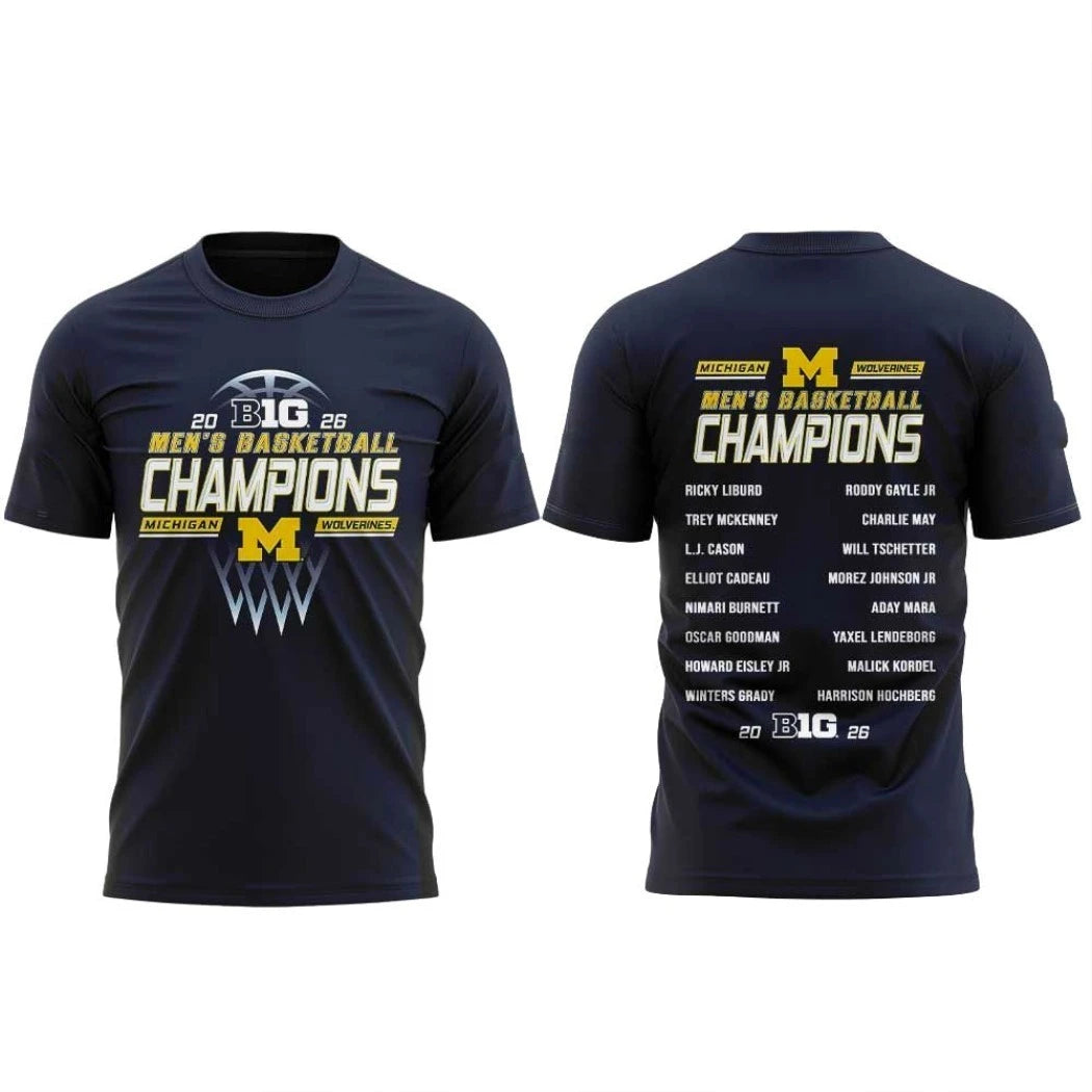 Michigan Men’s Basketball 2026 Big Ten Regular Season Title Shirt