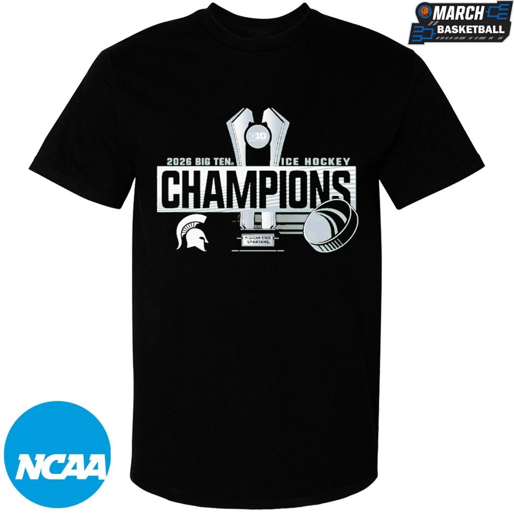 Michigan State Spartans 2026 Big Ten Men’s Hockey Regular Season Champions T-Shirts