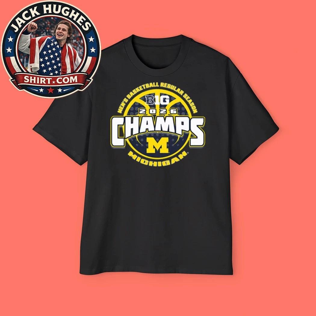 Michigan Wolverines Men’s Baseball Regular Season 2026 Champions Logo T-Shirt