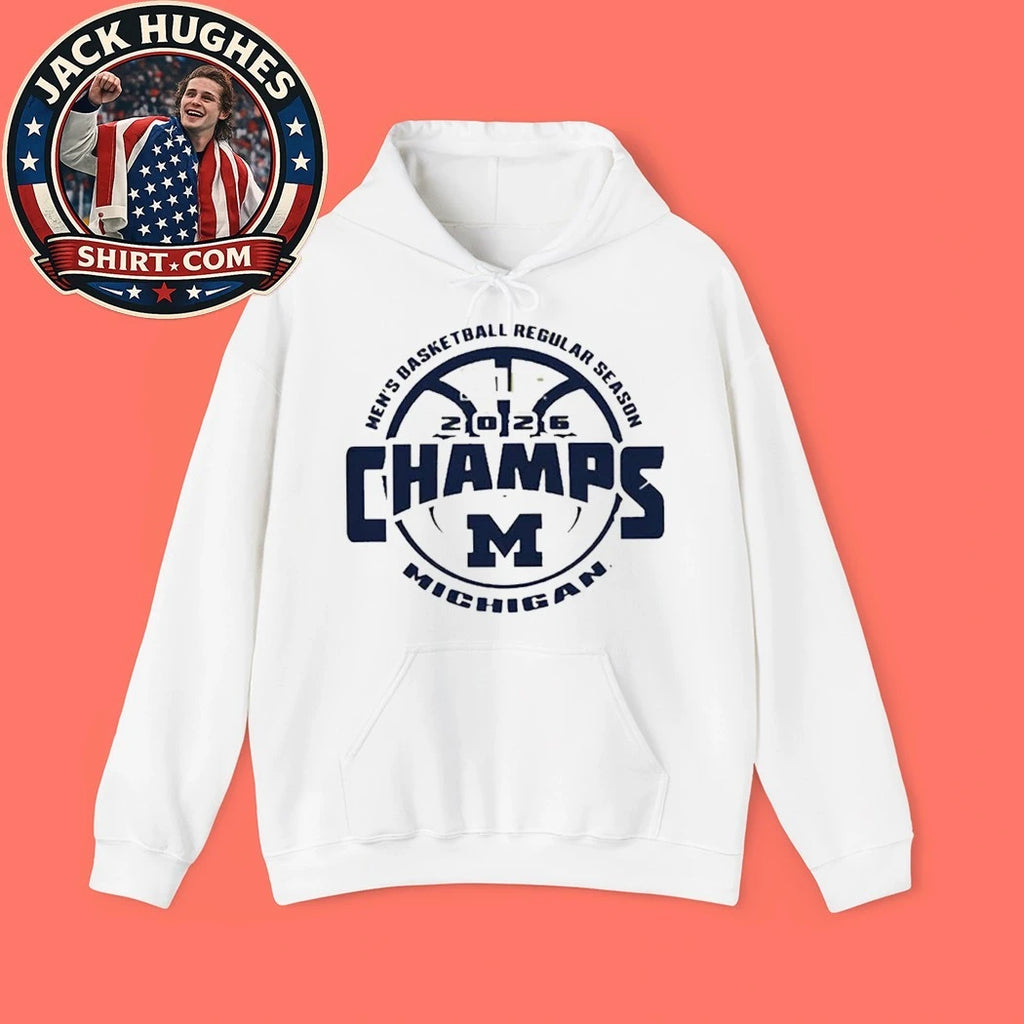 Michigan Wolverines Men’s Basketball 2026 Big Ten Regular Season Champions Logo Graphic T-Shirt