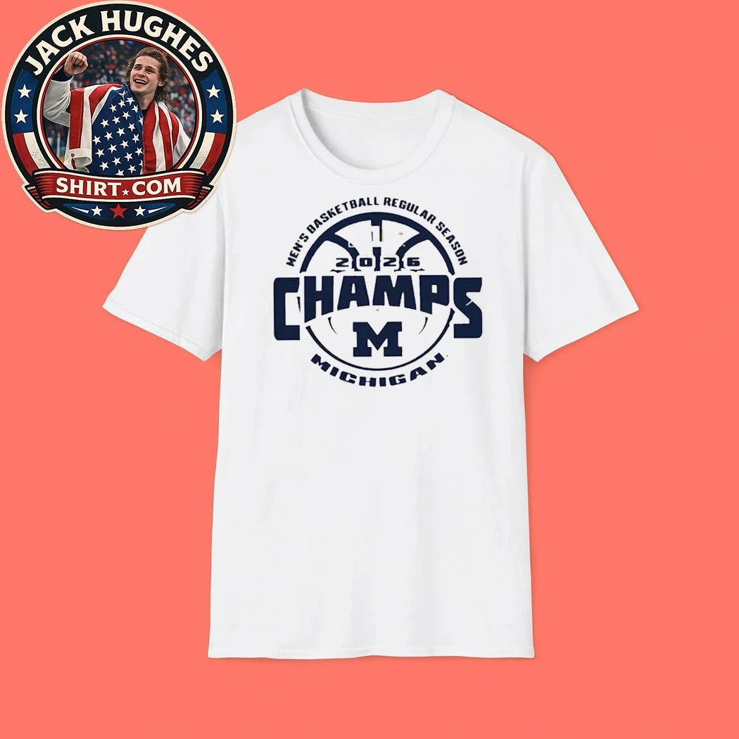 Michigan Wolverines Men’s Basketball 2026 Big Ten Regular Season Champions Logo Graphic T-Shirt