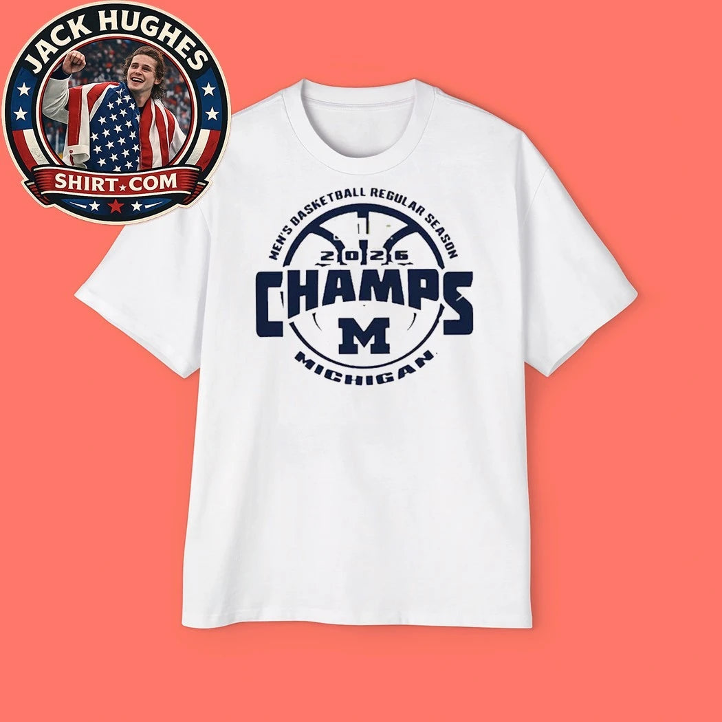 Michigan Wolverines Men’s Basketball 2026 Big Ten Regular Season Champions Logo Graphic T-Shirt