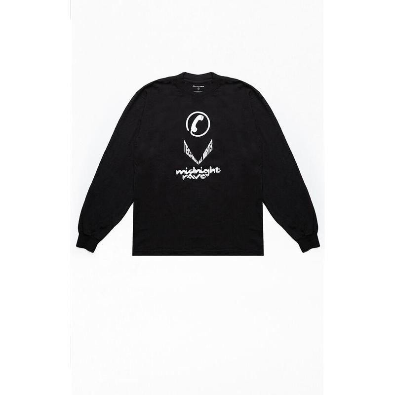Midnight Rave Men's Techno All Nighter Long Sleeve T-Shirt - Multicolor Hoodie, Sweatshirt | HypeCrazeTee.com