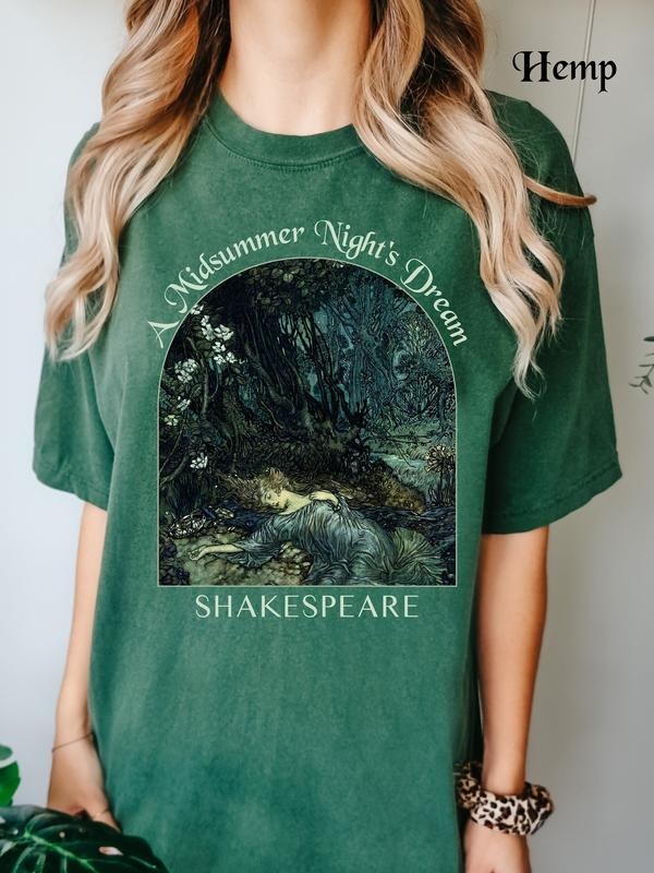 Midsummer Night's Dream, Shakespeare Shirt, Dark Academia Shirt, Light Academia Shirt, Artsy T-Shirt, Arthur Rackham,...