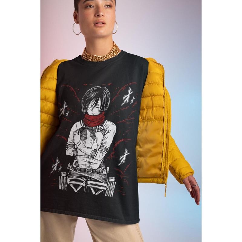 Mikasa T-Shirt S-4XL Attack on Titan Shirt Shingeki No Kyojin Horror Anime AOT shirt Hoodie, Sweatshirt | HypeCrazeTee.com