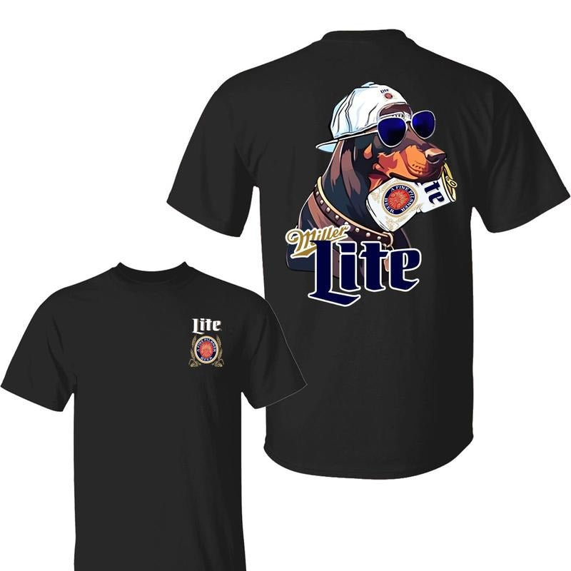 Miler Lite Doberman Dog Shirt , Funny Miler Lite Shirt, All Season, Unisex Cotton, Graphic tee For Men, For Women Hoodie,...