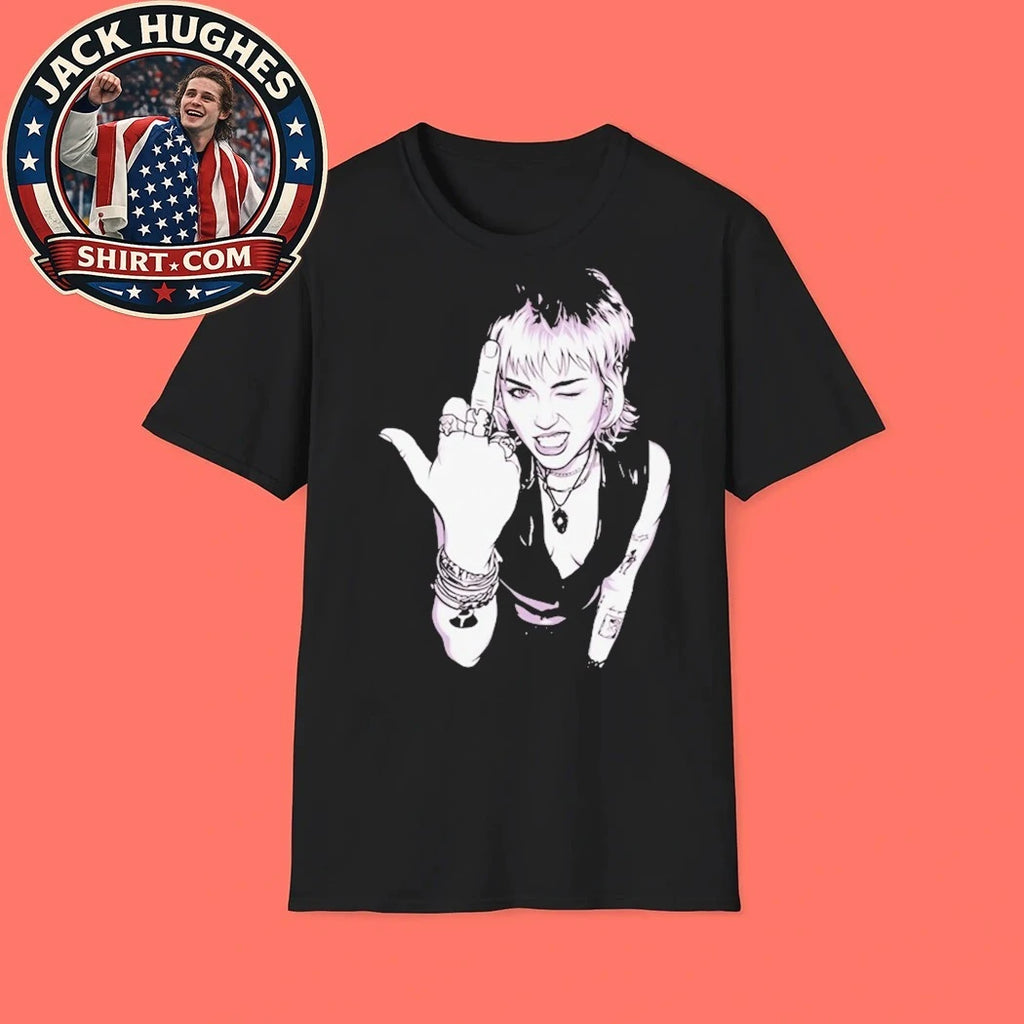 Miley Cyrus Middle Finger Vintage Women Shirt
