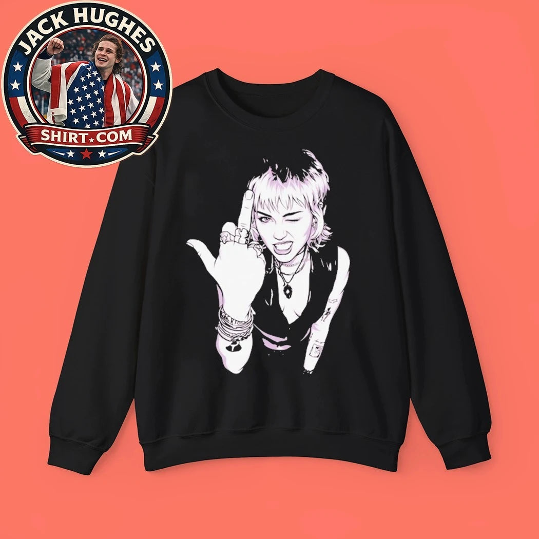 Miley Cyrus Middle Finger Vintage Women Shirt