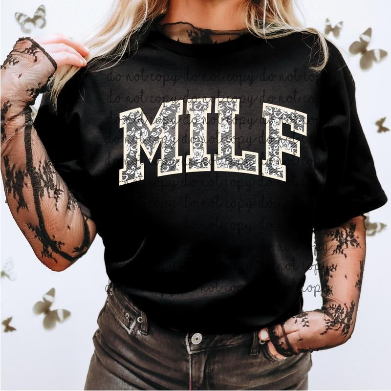 Milf lace DTF Transfers - THIS IS NOT A SHIRT Hoodie, Sweatshirt | HypeCrazeTee.com