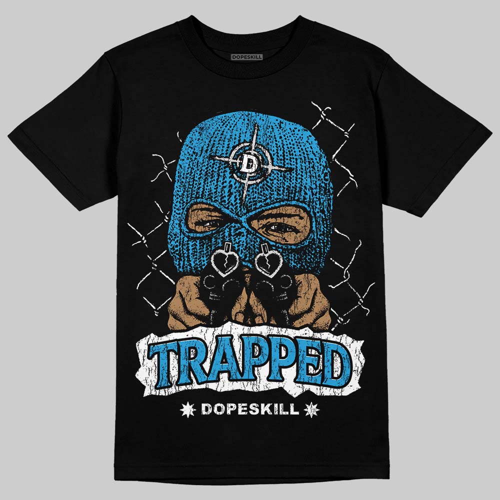 Military Blue 4s DopeSkill T-Shirt New Trapped Graphic