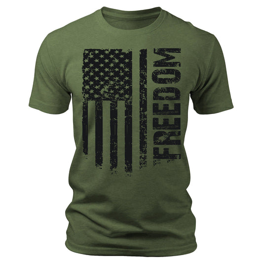 Men's Flag T-Shirts Patriotic Freedom Short Sleeve Crewneck Graphic Tees