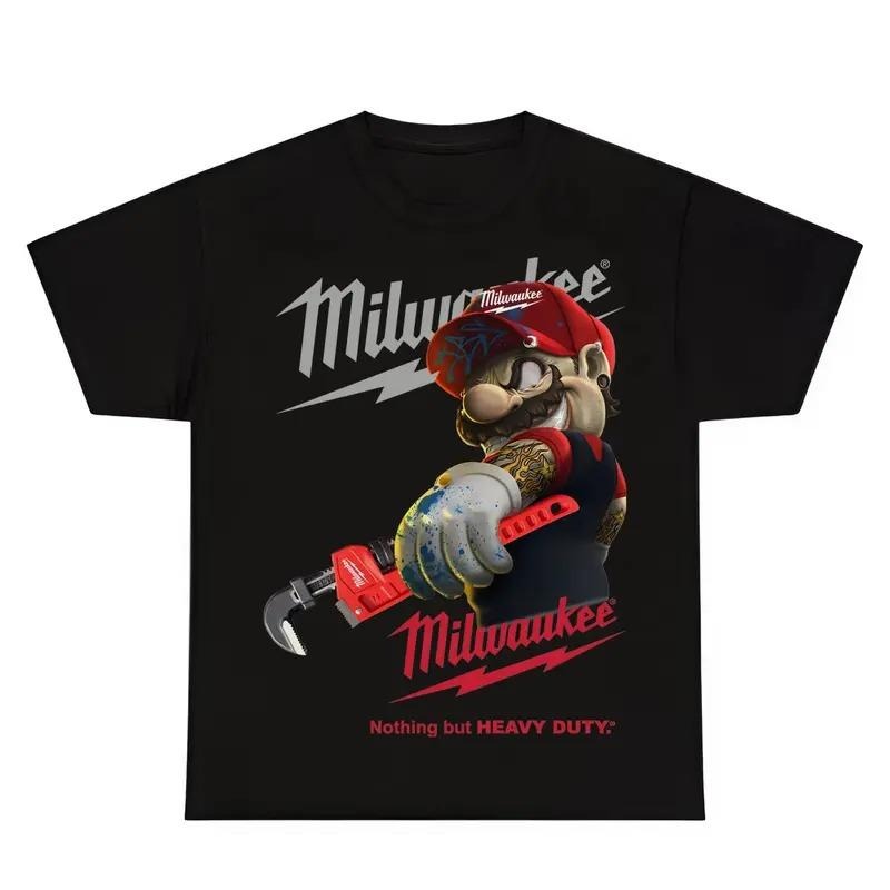 Milwaukee Nothing But Heavy Duty Graphic Unisex Style T-shirt, Gift for Men for Woman, 100% Cotton, Pullover Classic Tee,...