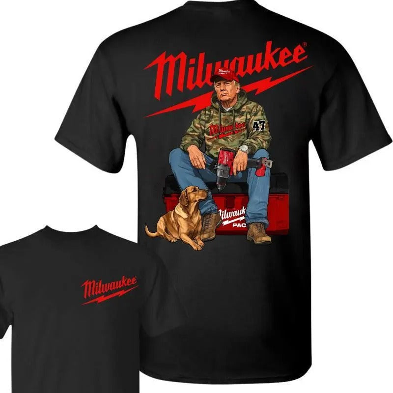 Milwaukee Trump Camo Unisex Cotton T-Shirt, Trump 47th 2025 Shirt Hoodie, Sweatshirt | HypeCrazeTee.com