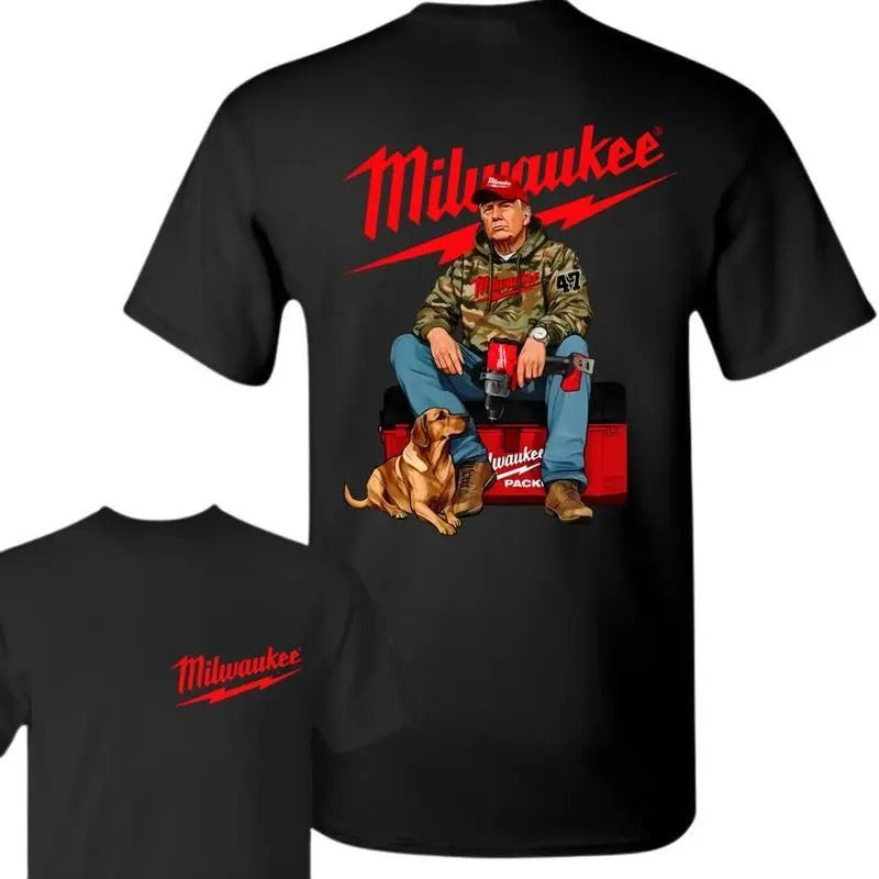 Milwaukeee Trummp Camo 2 sided T-Shirt, Cotton Unisex Tee, Trending T-Shirt for Men and Women, Soft Cotton Crewneck...