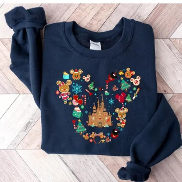 Min.nie Mouse Ginger Bread Christmas Family Vacation Tr T-Shirt Sweatshirt Hoodie | HypeCrazeTee.com