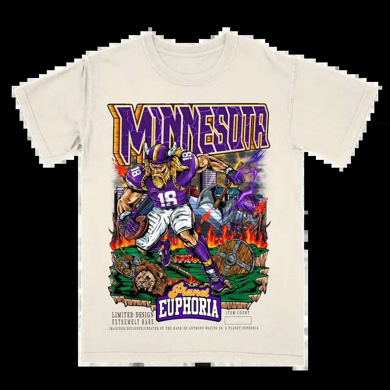 Min.ne.sota Football Tee Gift For Fan - Men's Casual T-shirt - Menswear Hoodie, Sweatshirt | HypeCrazeTee.com
