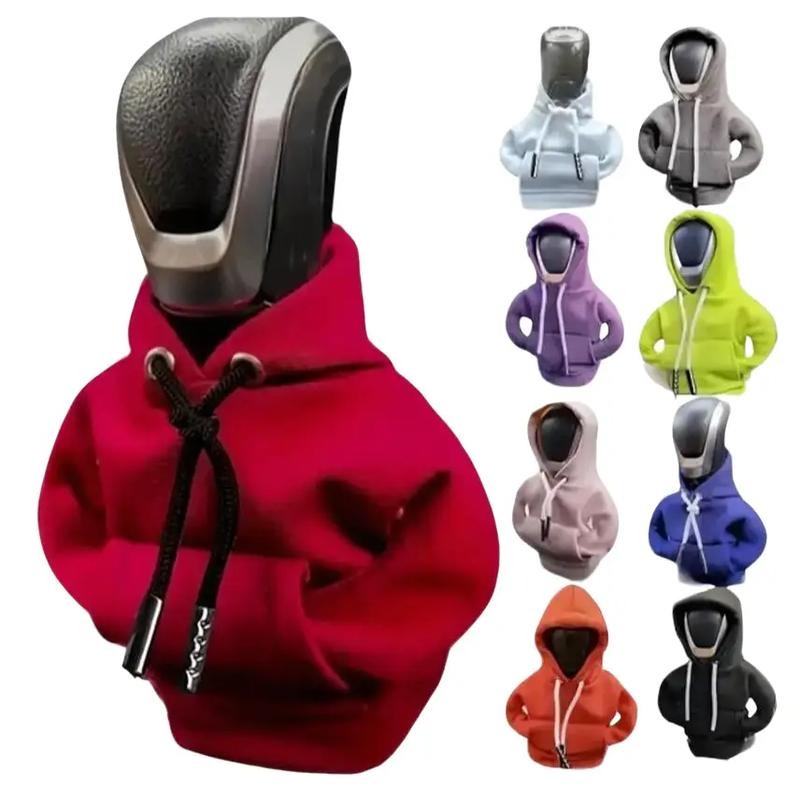 Mini Car Gear Shift Cover Hoodie Car Gear Shift Cover, Interior Accessories Shift Knobs Fashionable Shirt Trim Sweatshirt