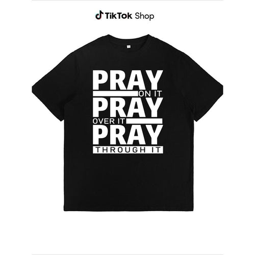 "Minimalist Women's T - Shirt Expressing Devotion, Featuring a Powerful Prayer