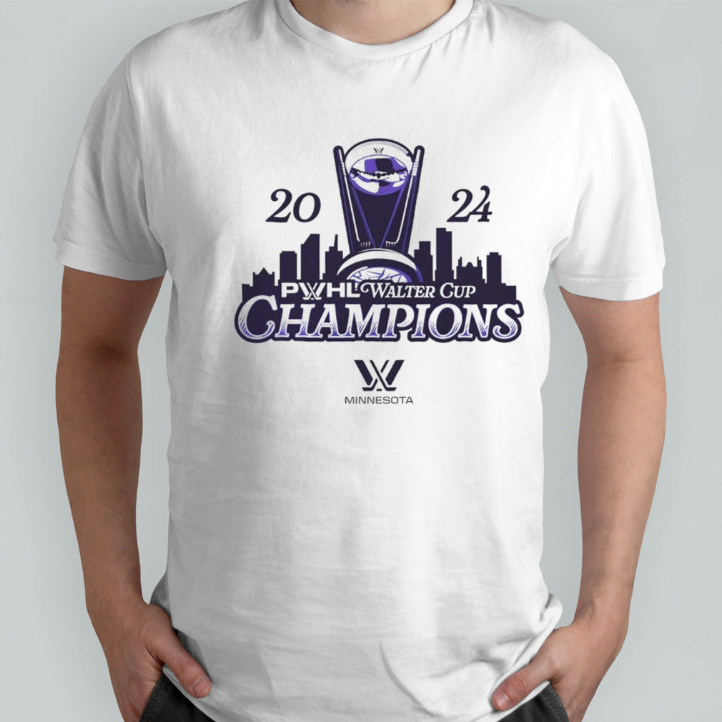 Minnesota PWHL Walter Cup Champions Skyline shirt