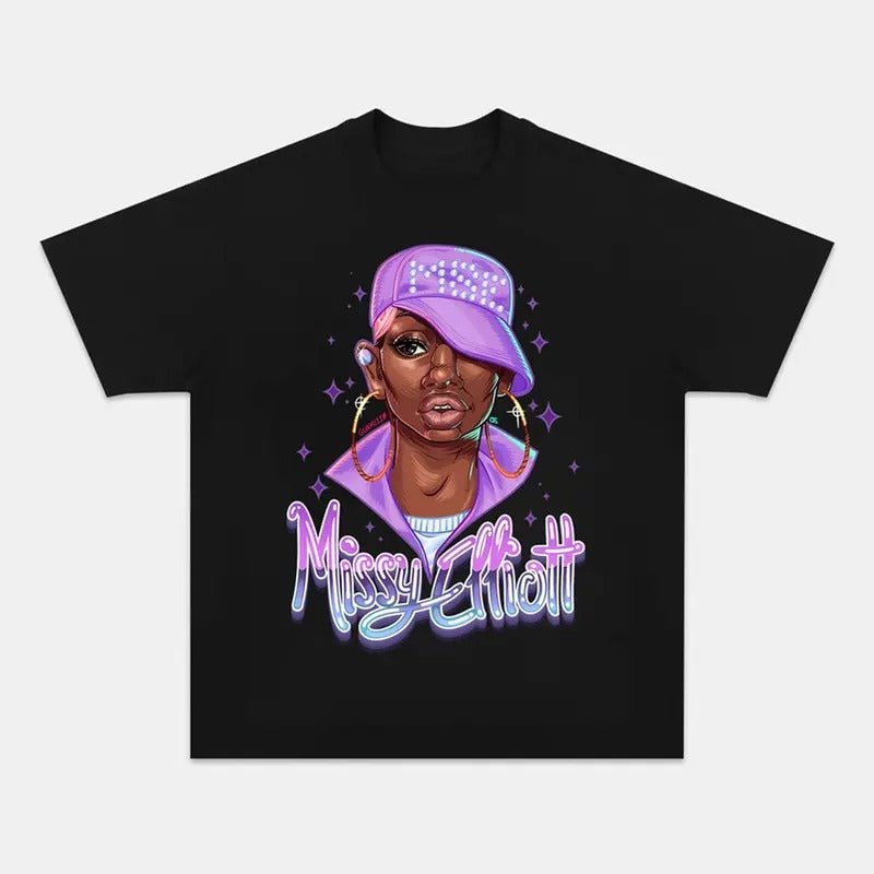 Missy Elliot Purple Glow Big Face Shirt Hoodie, Sweatshirt | HypeCrazeTee.com
