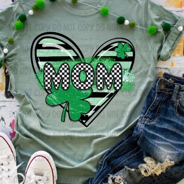 Mom Clover Heart DTF Transfers - THIS IS NOT A SHIRT Hoodie, Sweatshirt | HypeCrazeTee.com