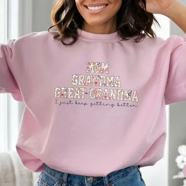 Mom Grandma Great-Grandma Sweatshirt T-Shirts, Hoodie | HypeCrazeTee.com