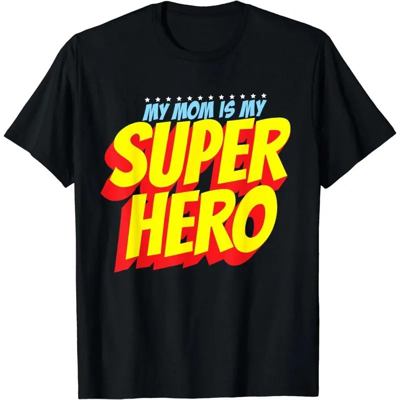 Mom Is My Superhero Mother's Day Women's Mom Hero T-Shirt Hoodie, Sweatshirt | HypeCrazeTee.com
