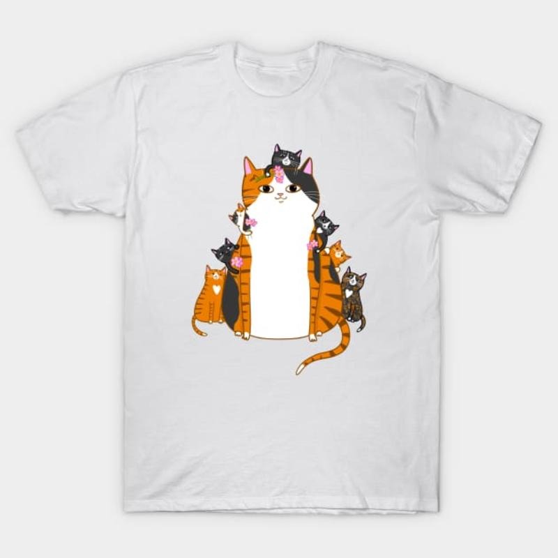 Mom and Kittens T-Shirt - Adorable Cat Lover Design Hoodie, Sweatshirt | HypeCrazeTee.com