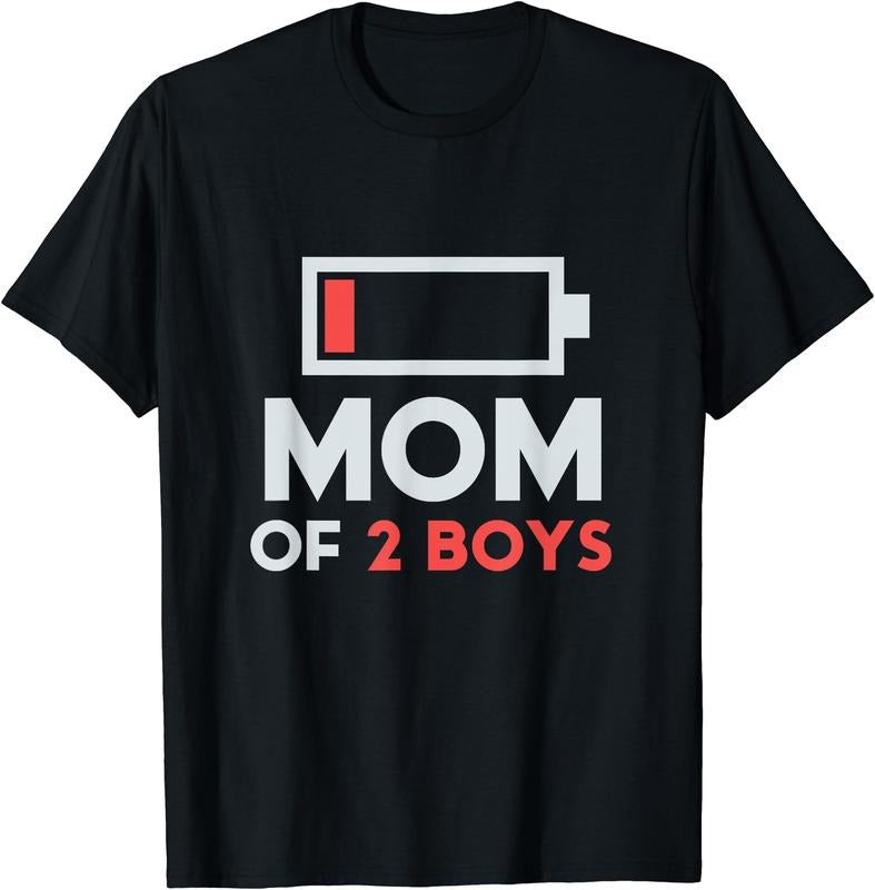 Mom of 2 Boys T-Shirt Hoodie, Sweatshirt | HypeCrazeTee.com