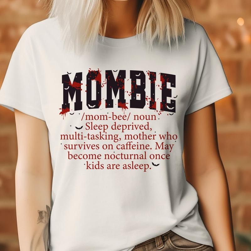 Mombie Halloween Tee Mombie Definition Halloween Tshirt Funny Mombie Definition Top Mom Halloween T-Shirt Mombie Mom Top...