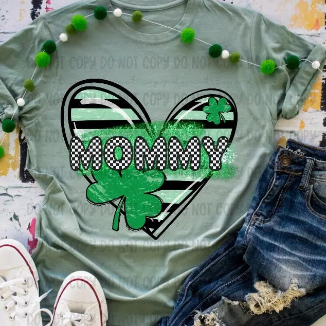 Mommy Clover Heart DTF Transfers - THIS IS NOT A SHIRT Hoodie, Sweatshirt | HypeCrazeTee.com