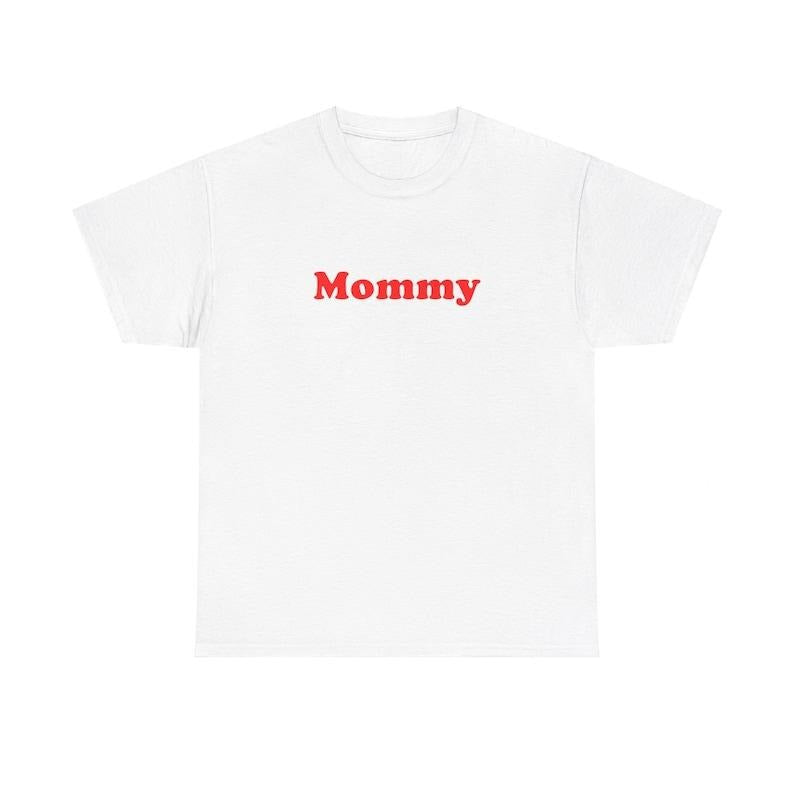 Mommy Unisex Heavy Cotton Tee Italian Ironic Iconic Shirt Y2K NYC Little Meatball Italy Canal Mulberry Street Girl Sassy...
