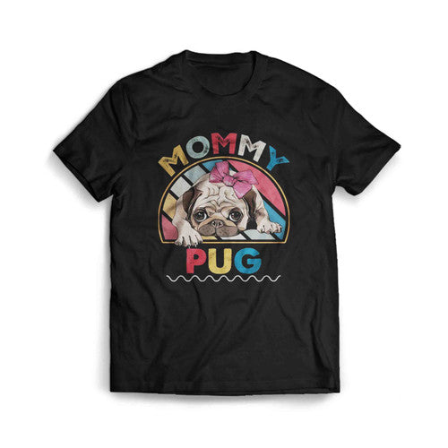 Mommy Pug Cute Pug Dog Vintage Men's T-Shirt Tee