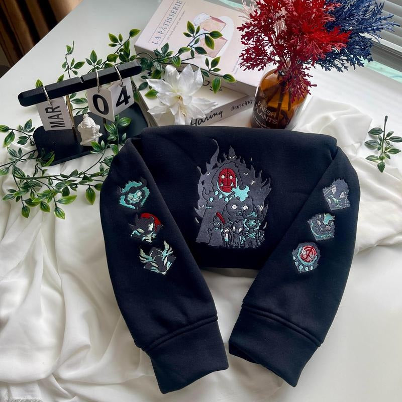 Monarch of Shadows Embroidered Anime Sweatshirt, Double Dungeon Shirt, Gifts for Anime Lovers Hoodie | HypeCrazeTee.com