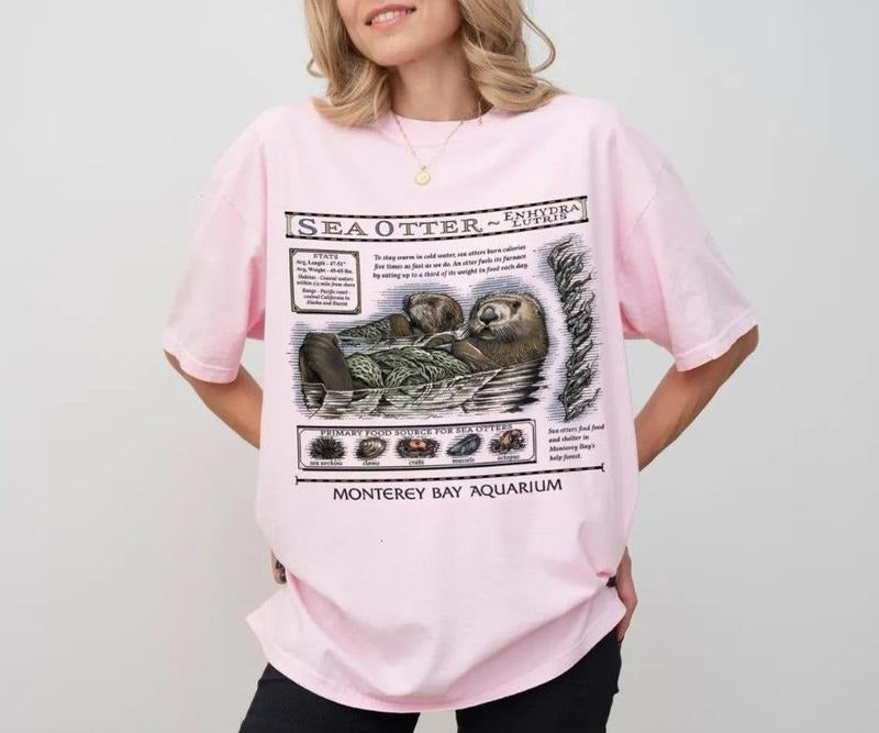 Monterey Bay Aquarium Otter Shirt, Sweatshirt, Hoodie - Daily Wear Hot Hit Casual Graphic Design | HypeCrazeTee.com