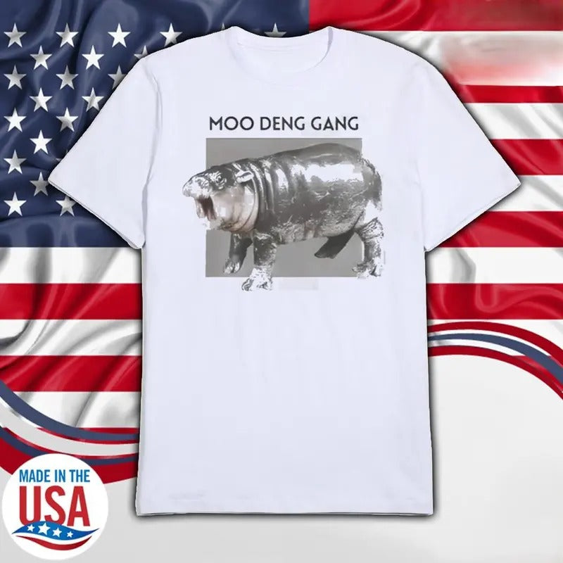 Moo Deng Gang T-Shirt, Gift For Her, Gift For Him Fabric Top Cotton Hoodie, Sweatshirt | HypeCrazeTee.com