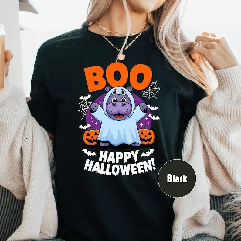 Moo Deng Halloween Shirt, Cute Baby Hippo Shirt, Hippo Moo Deng Shirt, Gift For Hippo Lover Shirt Hoodie, Sweatshirt