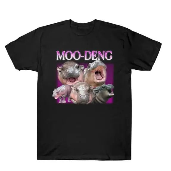 Moo Deng, baby pygmy hippos T-Shirt Moo Deng T-Shirt Cotton Unisex T-Shirt Hoodie, Sweatshirt | HypeCrazeTee.com